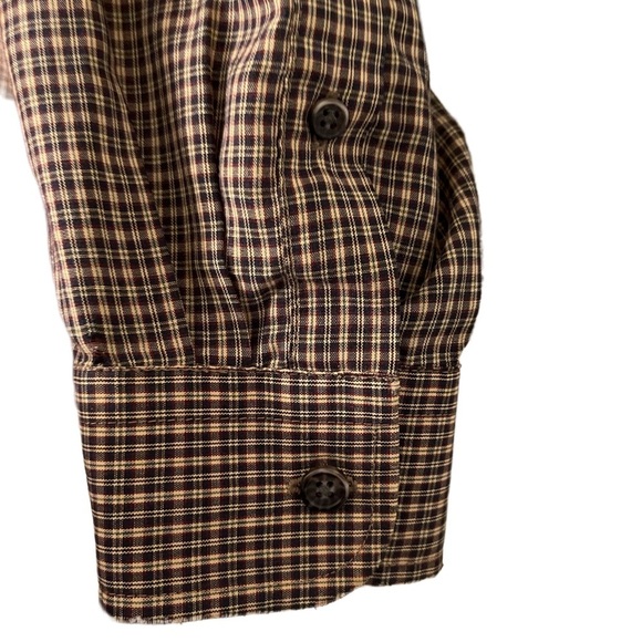 ⭐️ Van Heusen Long-Sleeve Button-Down Shirt | Lightweight | Brown Plaid | 2XLT - Picture 3 of 5
